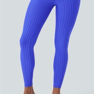 Halara Blue Pin Striped Women's 7/8 Leggings